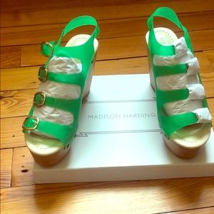 Never worn Madison Harding wedge sandals